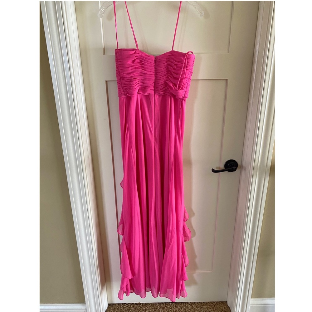 Cache Pink Ruffled Strapless Prom Dress - Picture 4 of 6